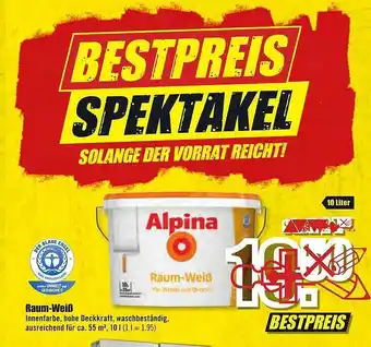 B1 Discount Baumarkt Alpina raum-weiß Angebot