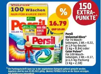 PENNY Persil universal discs oder color pulver Angebot