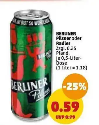 PENNY Berliner pilsner oder radler Angebot