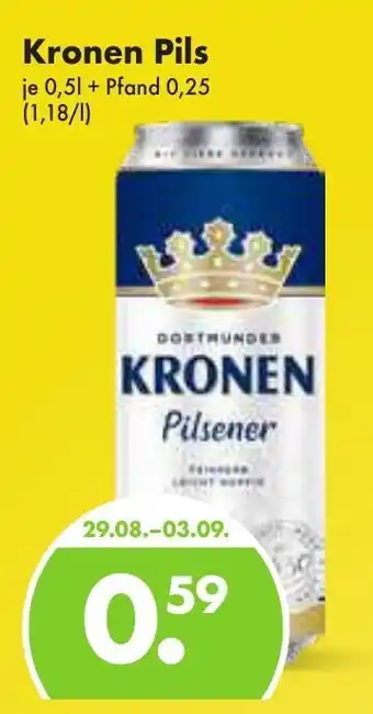 Trink und Spare Kronen Pils 0,5l + Pfand 0,25 Angebot