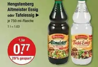 V Markt Hengstenberg altmeister essig oder tafelessig Angebot