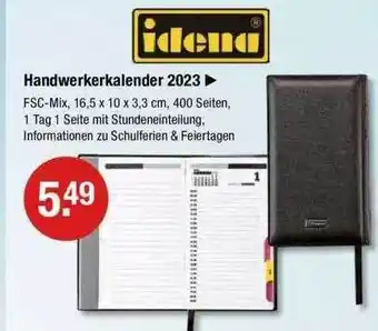 V Markt Idena handwerkerkalender 2023 Angebot