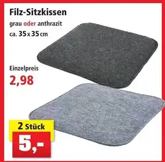 Thomas Philipps Filz-sitzkissen grau oder anthrazit Angebot