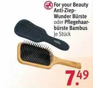 Rossmann For your beauty anti-zep wunder bürste oder pflegehaar bürste bambus Angebot