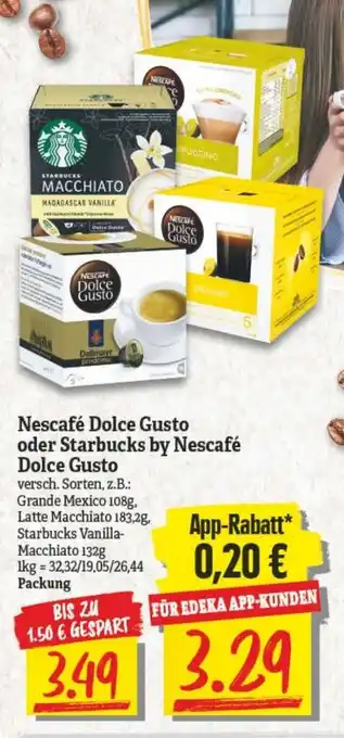 NP Discount Nescafè Dolce Gusto oder Starbucks by Nescafè Dolce Gusto 108 g/183,2 g/132 g Angebot