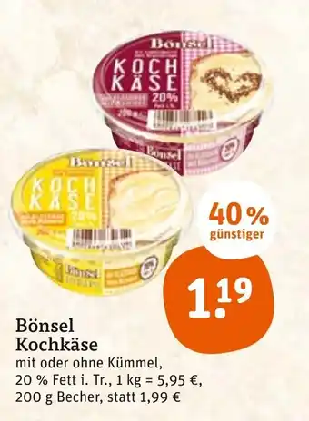 tegut Bönsel Kochkäse 200 g Angebot