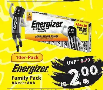 Famila Nord Ost Energizer family pack aa oder aaa Angebot