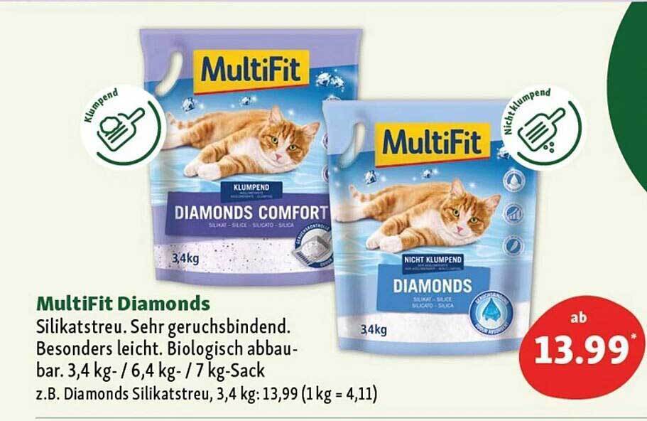 Multifit diamonds silikatstreu Angebot bei Fressnapf