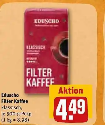 REWE Kaufpark Eduscho filter kaffee Angebot