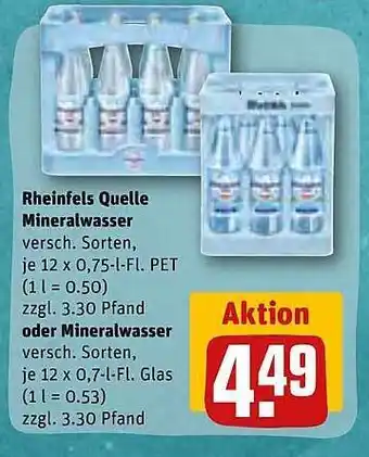 REWE Kaufpark Rheinfels quelle mineralwasser oder mineralwasser Angebot