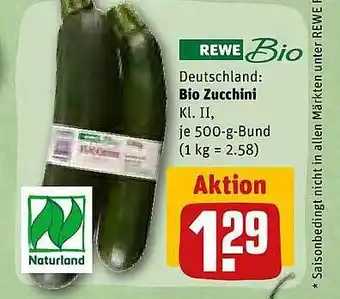 REWE Kaufpark Bio zucchini Angebot