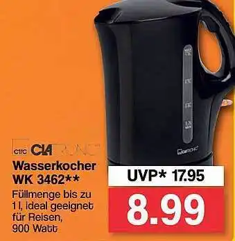 Famila Nord West Clatronic wasserkocher wk 3462 Angebot