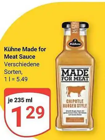 Globus Kühne made for meat sauce Angebot