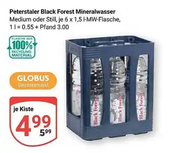 Globus Peterstaler black forest mineralwasser Angebot