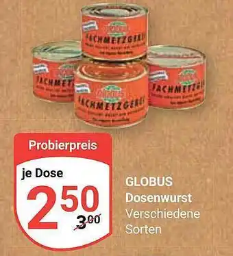 Globus Dosenwurst Angebot