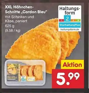 Netto Marken-Discount Xxl hähnchen-schnitte cordon bleu Angebot