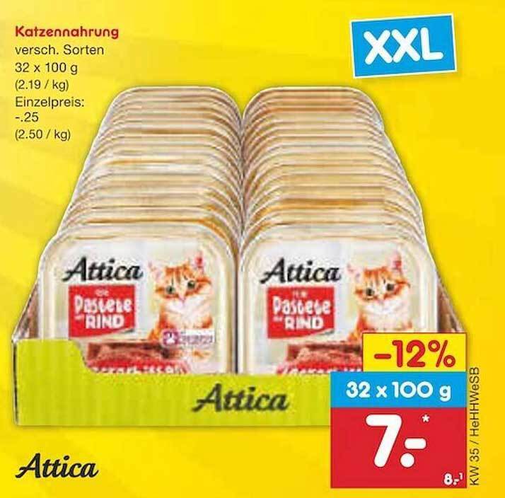 Attica katzennahrung Angebot bei Netto MarkenDiscount