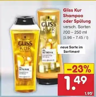 Netto Marken-Discount Gliss kur shampoo oder spülung Angebot