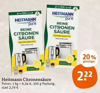 tegut Heitmann Citronensäure 350 g Angebot