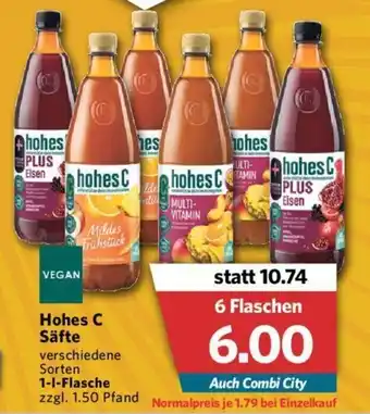 Combi Hohes C Säfte 1 L Flasche Angebot