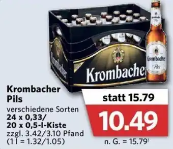 Combi Krombacher Pils 24x0,33L/20x0,5 L Kiste Angebot