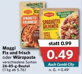 Combi Maggi Fix und frisch oder Würzpaste 26-85 g Beutel Angebot