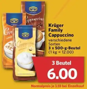 Combi Krüger Family Cappuccino 3x500 g Beutel Angebot