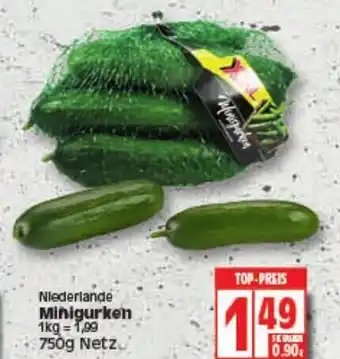 Elli Markt Niederlande Minigurken 750g Angebot