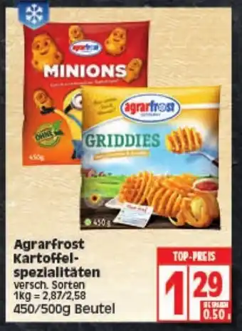 Elli Markt Agrarfrost Kartoffelspezialitäten 450/500g Beutel Angebot