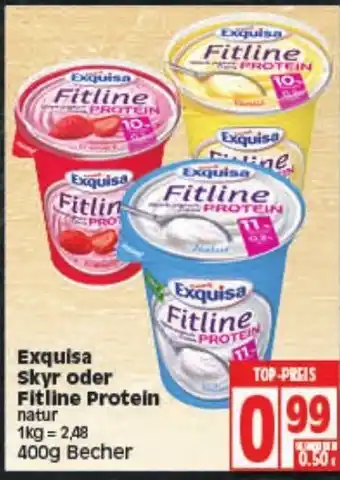 Elli Markt Exquisa Skyr oder Fitline Protein 400g Becher Angebot