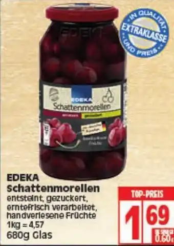 Elli Markt Edeka Schattenmorellen 680g Glas Angebot