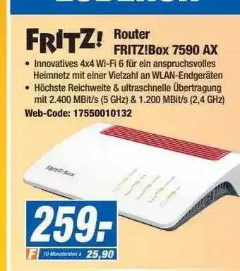 Expert Router fritz! box 7590 ax Angebot