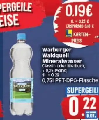 Elli Markt Warburger Waldquell Mineralwasser 0,75L Angebot