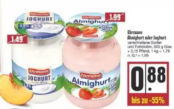 Edeka Ehrmann almighurt oder joghurt Angebot