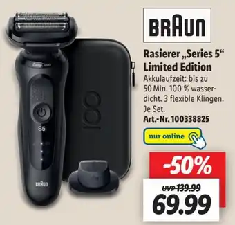 Lidl Braun Rasierer Series 5 Limited Edition Angebot