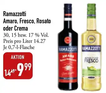 Galeria Markthalle Ramazzotti Amaro, Fresco, Rosato oder Crema 0,7 L Flasche Angebot