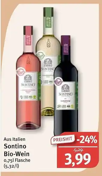 Feneberg Aus italien sontino bio-wein flasche Angebot