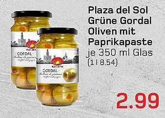 akzenta Plaza del sol grüne gordal oliven mit paprikapaste Angebot