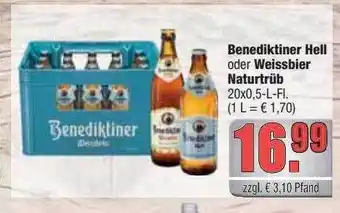 alldrink Benediktiner hell oder weissbier naturtrüb Angebot