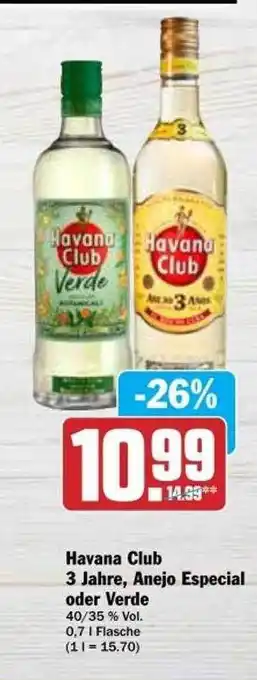 dodenhof Havana club 3 jahre anejo especial oder verde Angebot