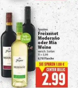 E-Center Freixenet mederaño oder mia weine Angebot