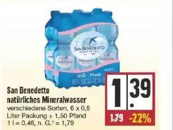 Edeka San benedetto natürliches mineralwasser Angebot