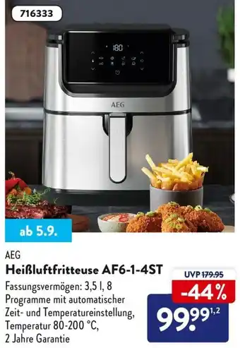 Aldi Nord AEG Heißluftfritteuse AF6-1-4ST Angebot