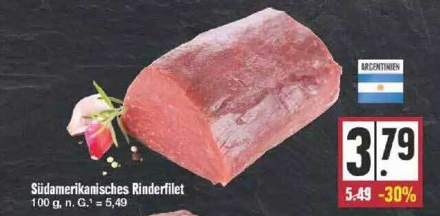 Südamerikanisches rinderfilet Angebot bei Edeka
