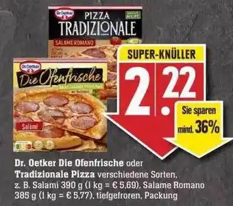 Edeka Dr. oetker die ofenfrische oder tradizionale pizza Angebot