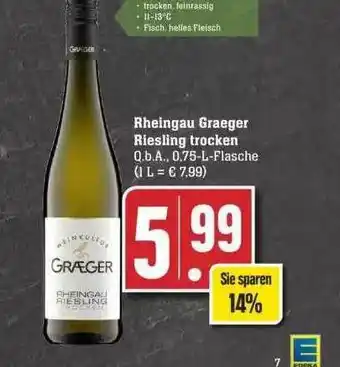 Edeka Rheingau graeger riesling trocken Angebot