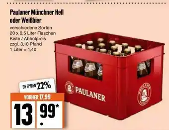 Edeka Paulaner münchner hell oder weißbier Angebot