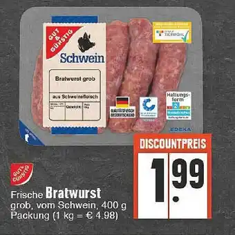 Edeka Gut & günstig frische bratwurst Angebot