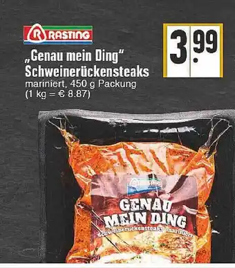 Edeka Rasting „genau mein ding“ schweinerückensteaks Angebot