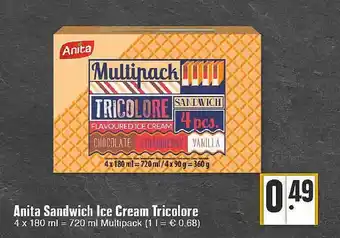 Edeka Anita sandwich ice cream tricolore Angebot